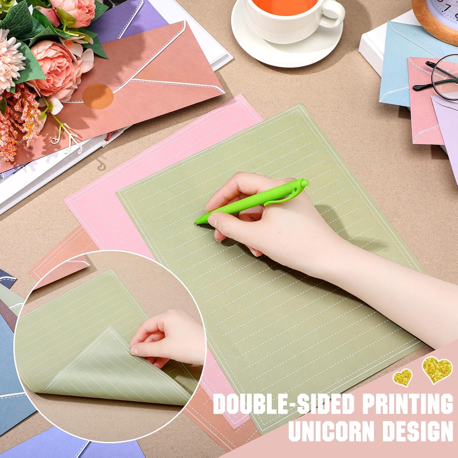 Morandi Pastel Writing Paper Set - Hình 4