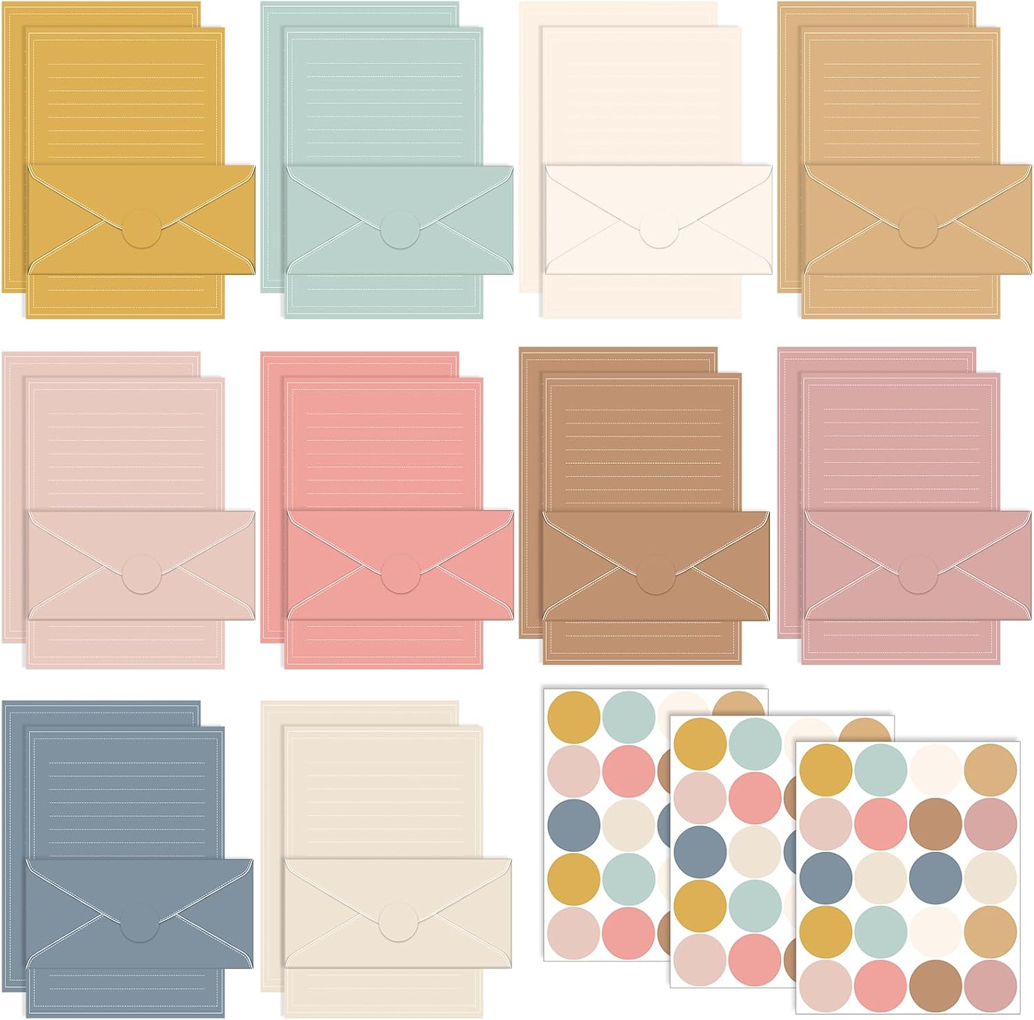 Morandi Pastel Writing Paper Set - Hình 13