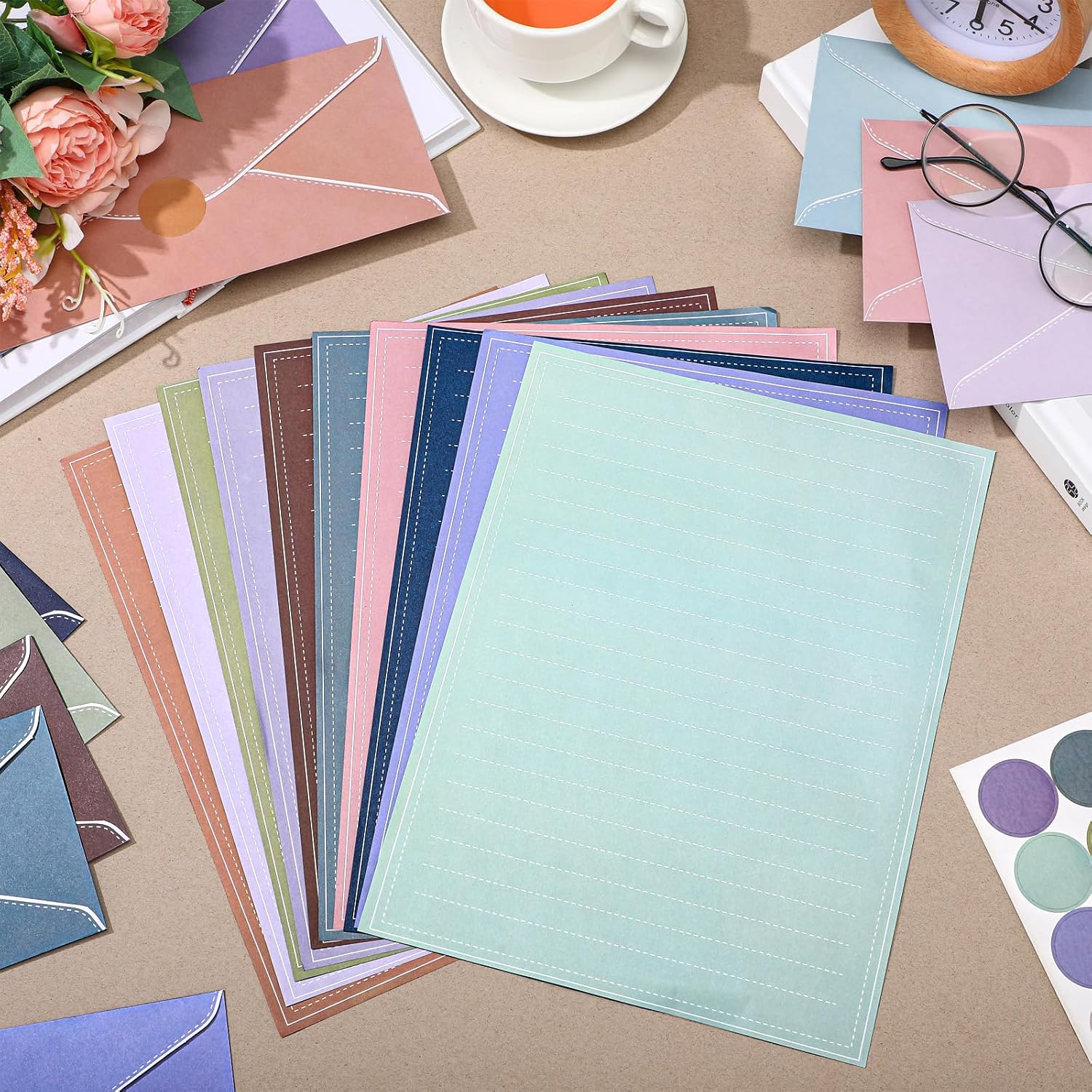Morandi Pastel Writing Paper Set - Hình 2
