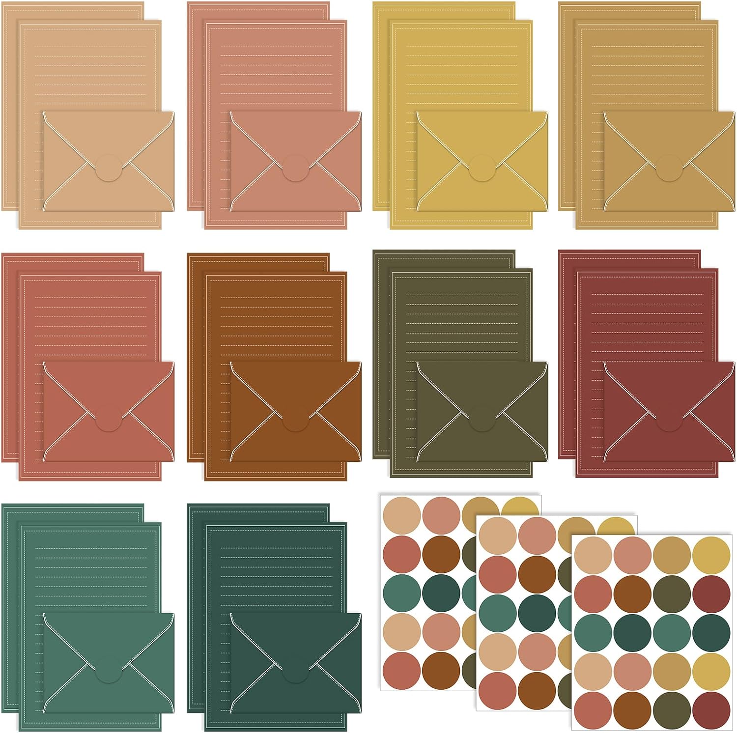 Morandi Pastel Writing Paper Set - Hình 11