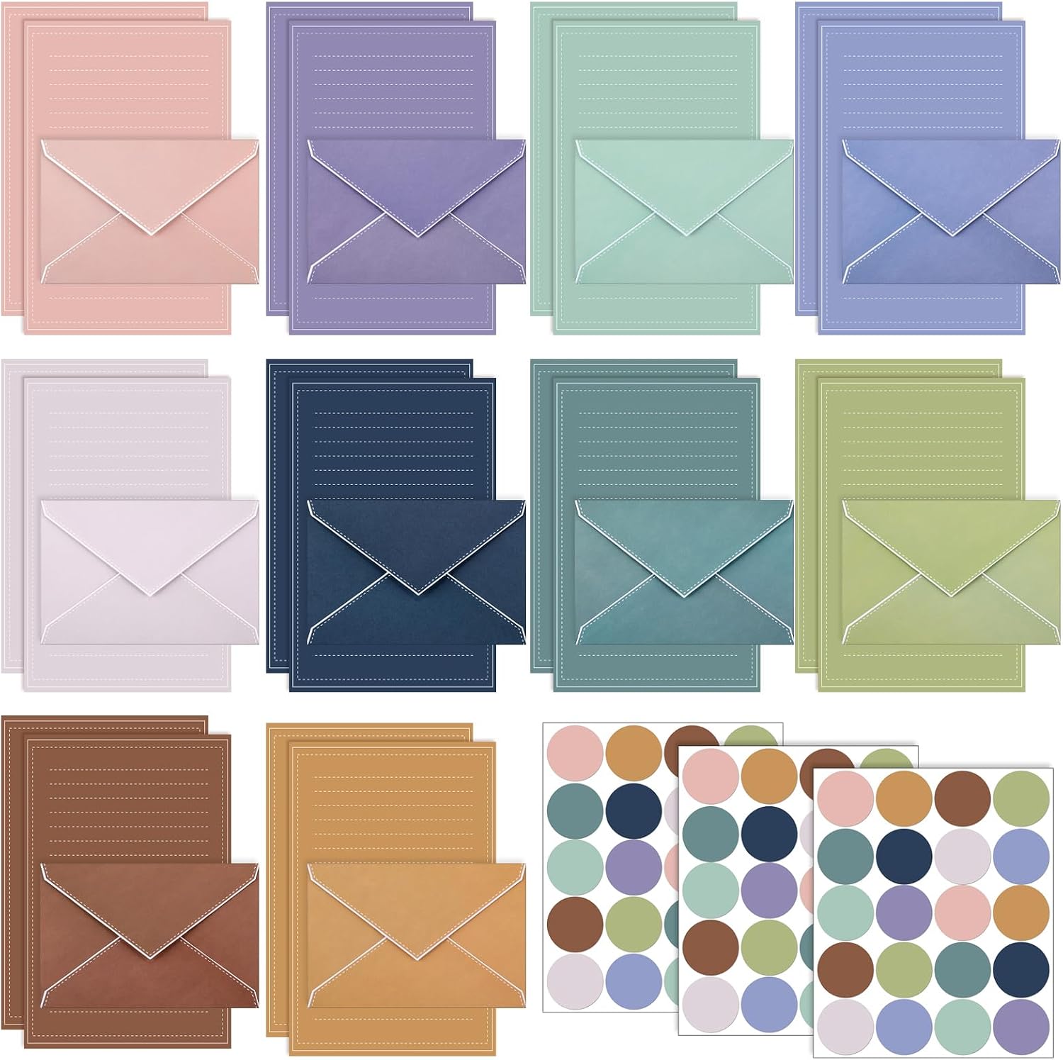 Morandi Pastel Writing Paper Set - Hình 8