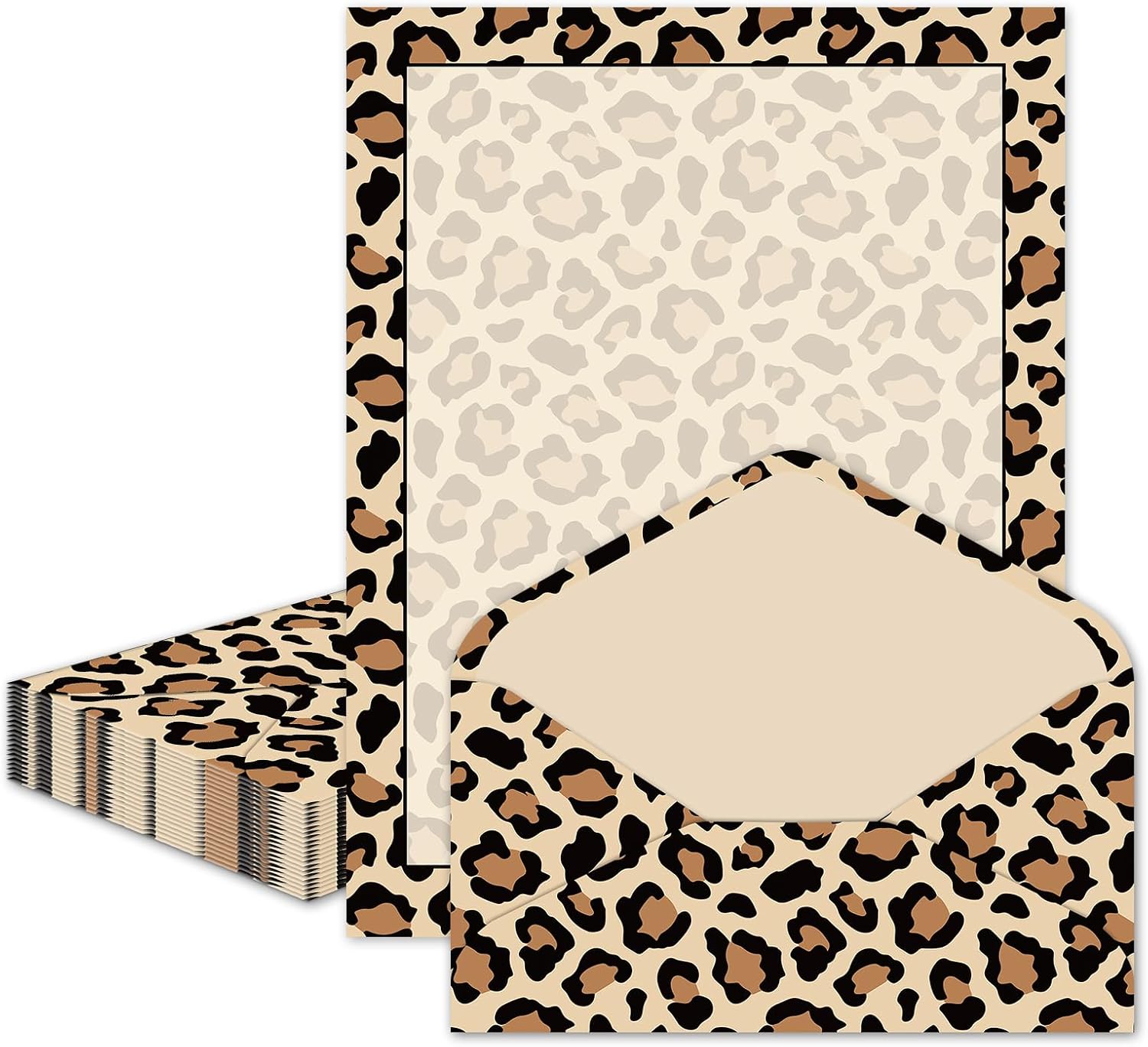Chic Leopard Stationery Set