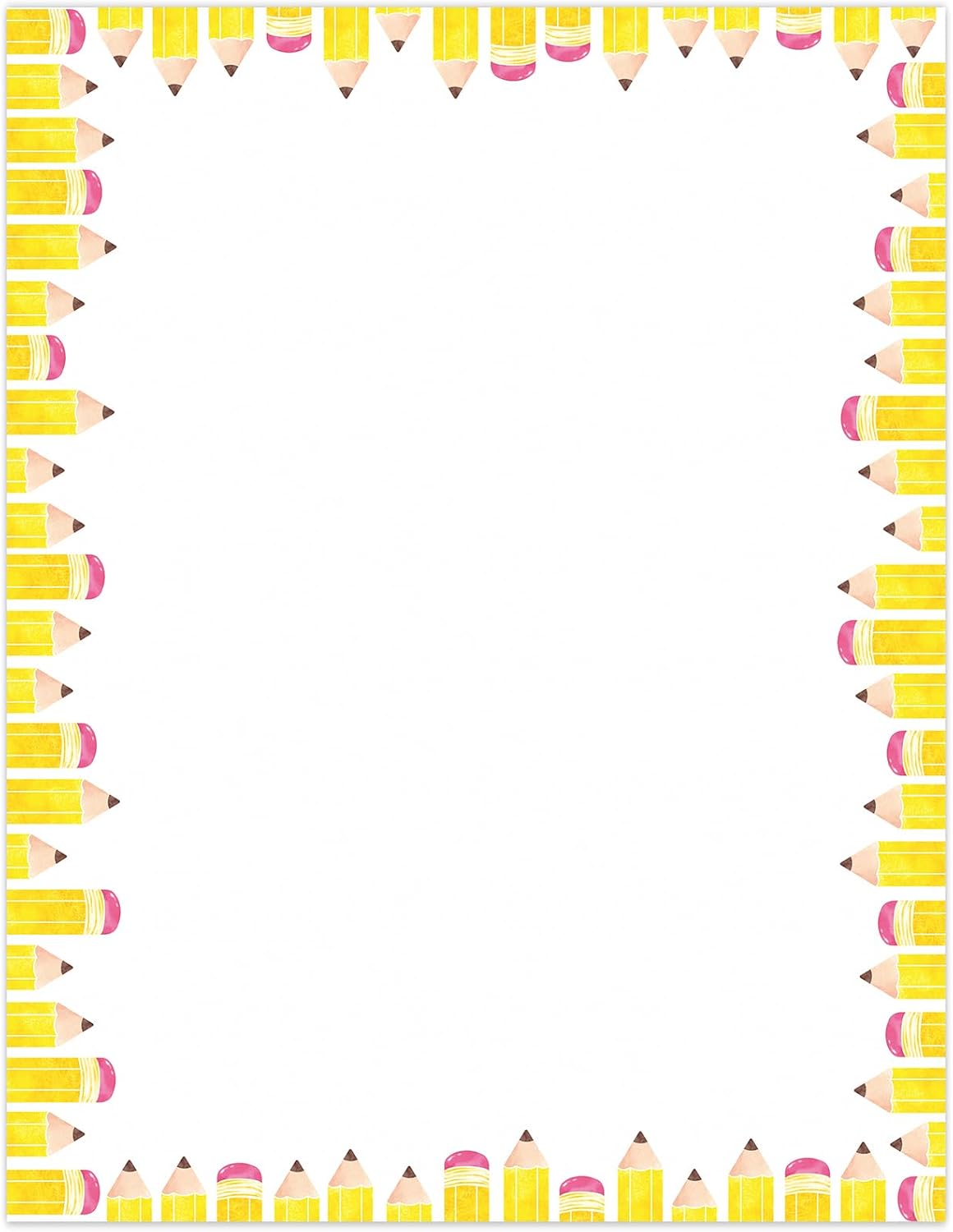 Pencil Border Writing Paper