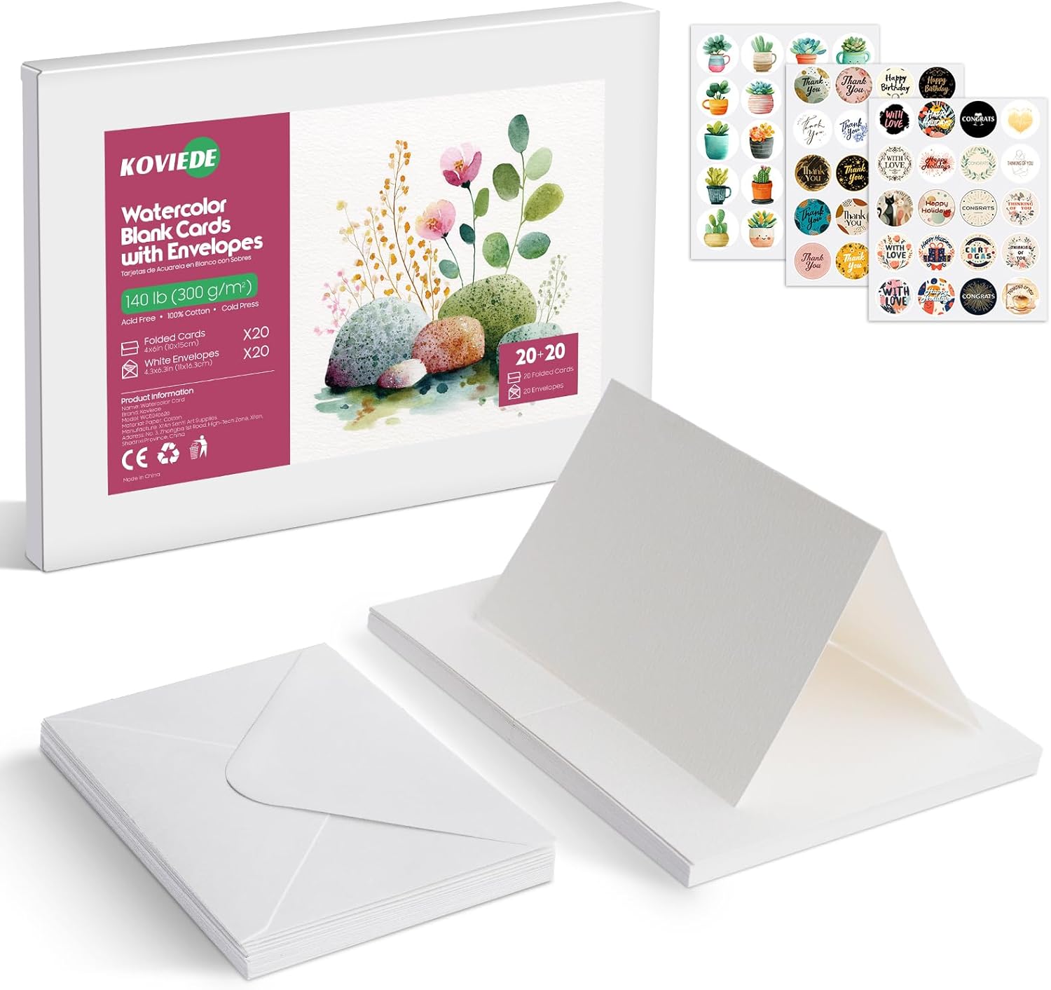 Watercolor Cards with Envelopes