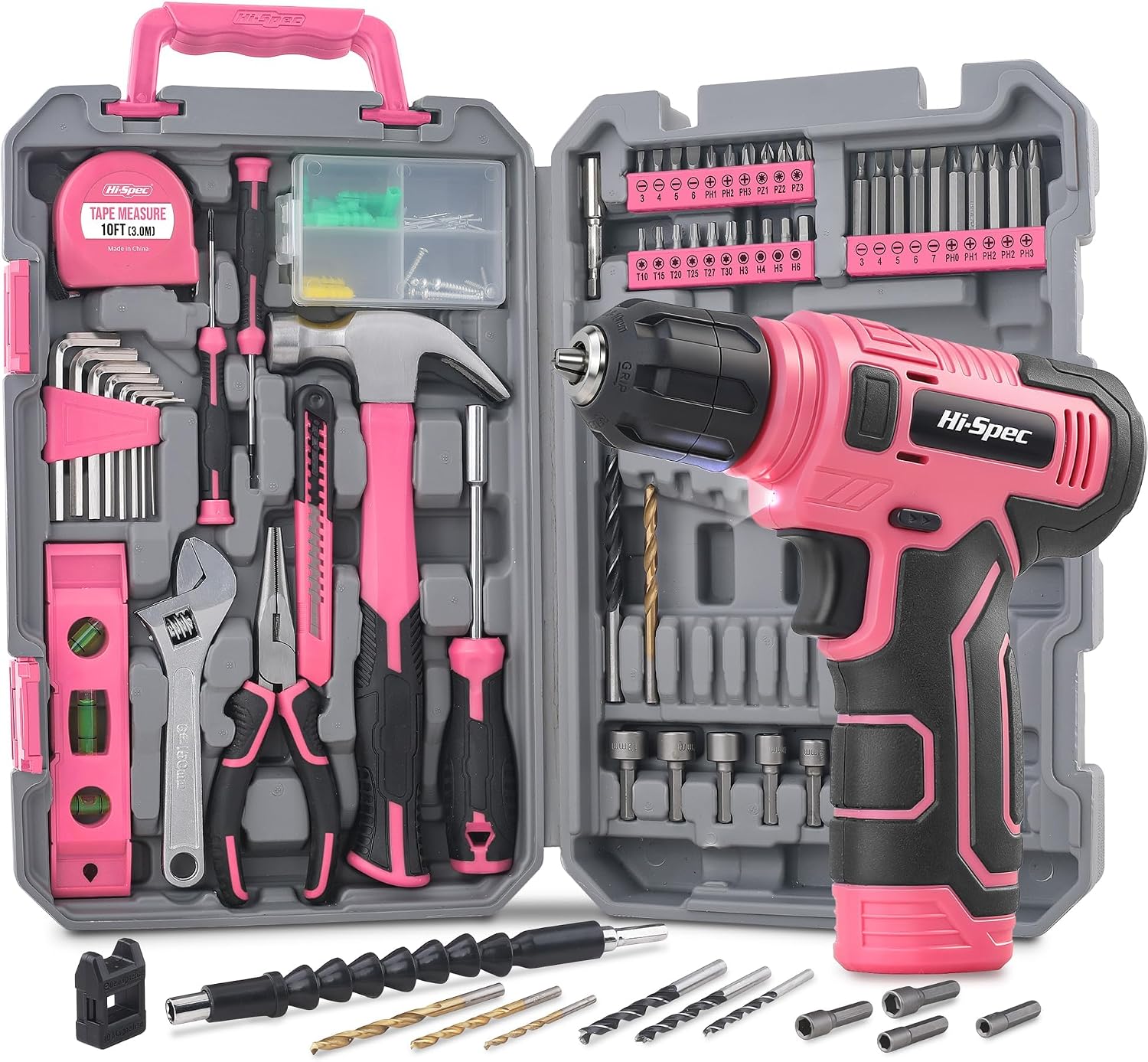 Pink Cordless Drill Kit