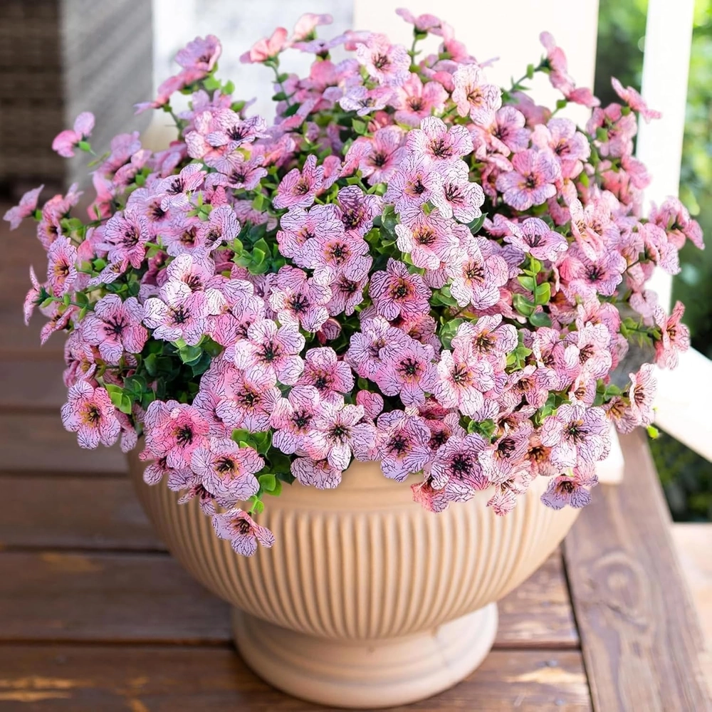 UV Resistant Faux Outdoor Flowers – 12 Bundles – Mixed Colors — image 17