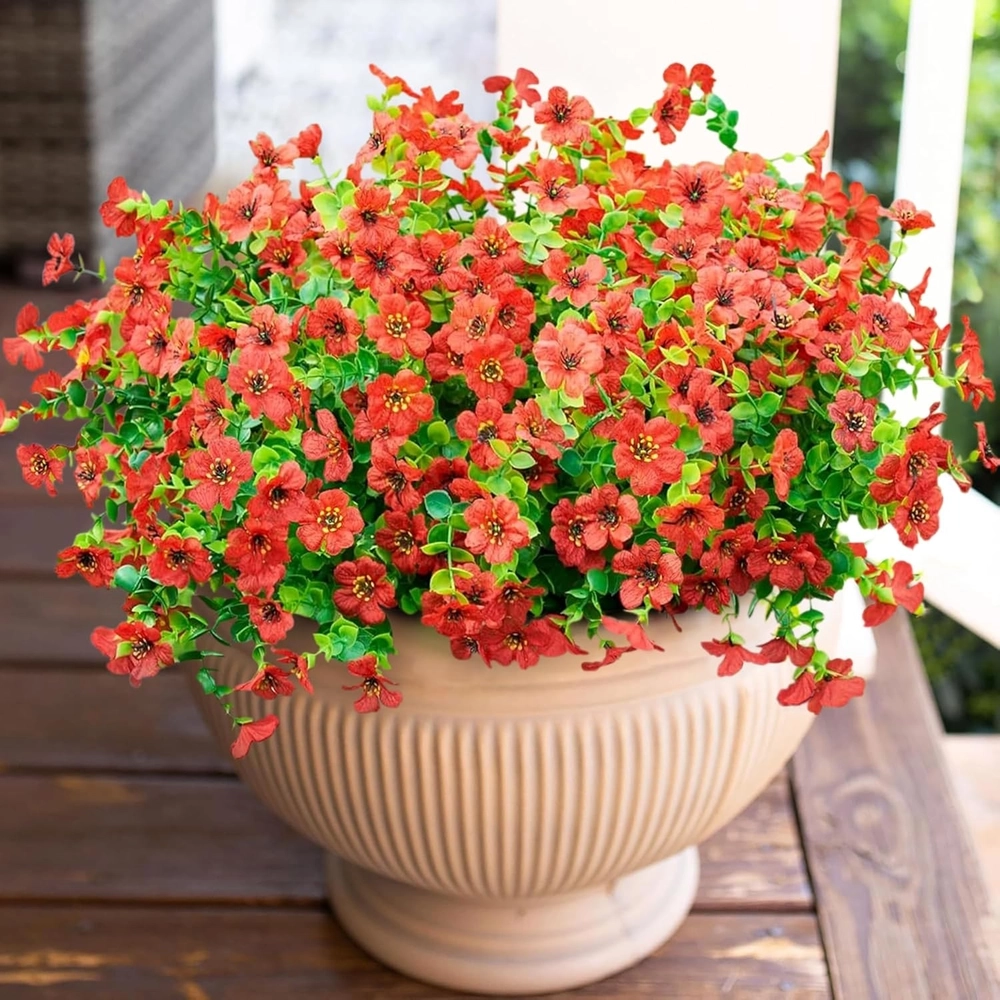 UV Resistant Faux Outdoor Flowers – 12 Bundles – Mixed Colors — image 18