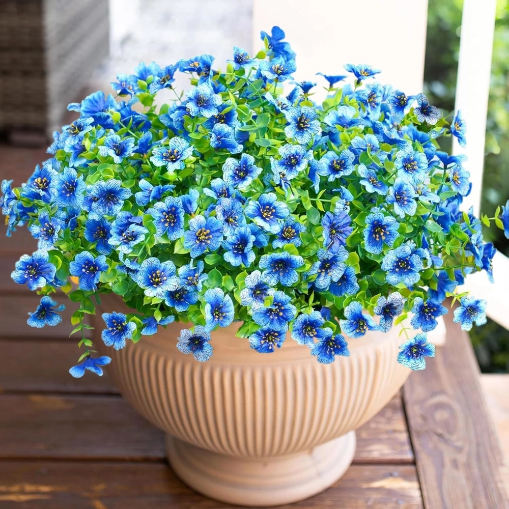 UV Resistant Faux Outdoor Flowers – 12 Bundles – Mixed Colors — image 10