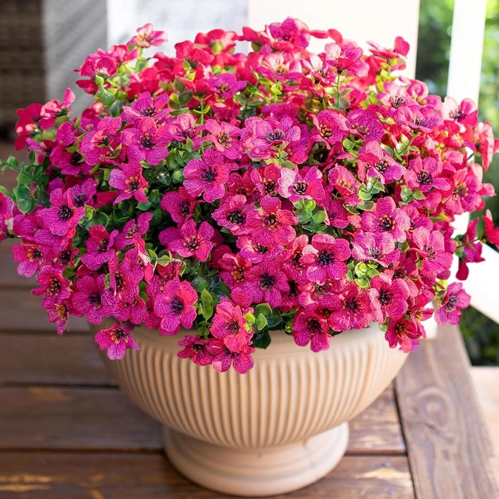 UV Resistant Faux Outdoor Flowers – 12 Bundles – Mixed Colors — image 22