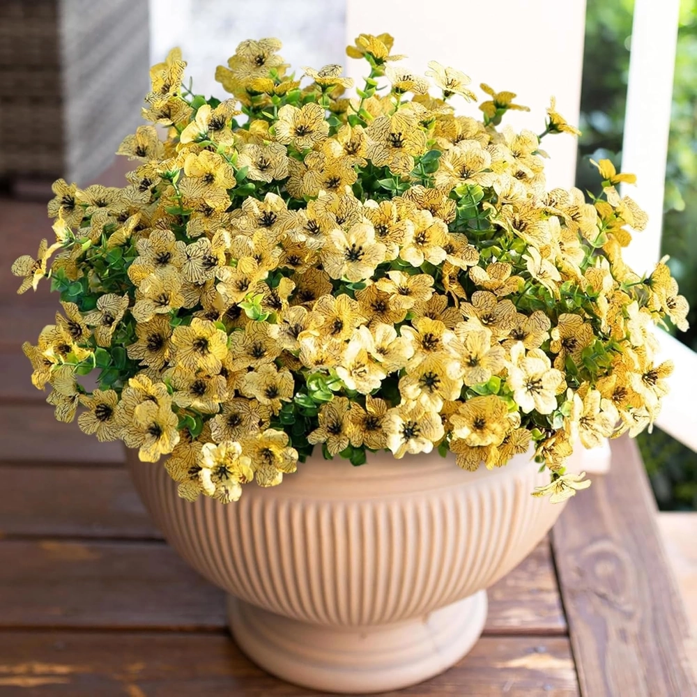 UV Resistant Faux Outdoor Flowers – 12 Bundles – Mixed Colors — image 15