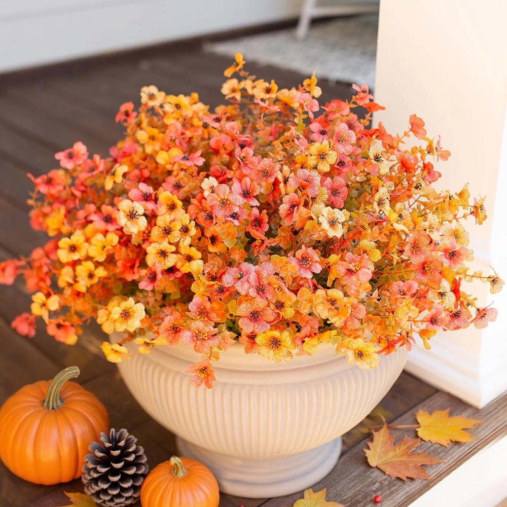 UV Resistant Faux Outdoor Flowers – 12 Bundles – Mixed Colors — image 13