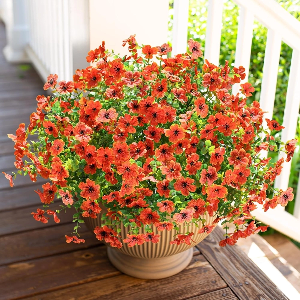 UV Resistant Faux Outdoor Flowers – 12 Bundles – Mixed Colors — image 8