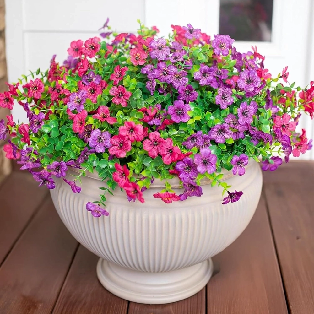 UV Resistant Faux Outdoor Flowers – 12 Bundles – Mixed Colors — image 20