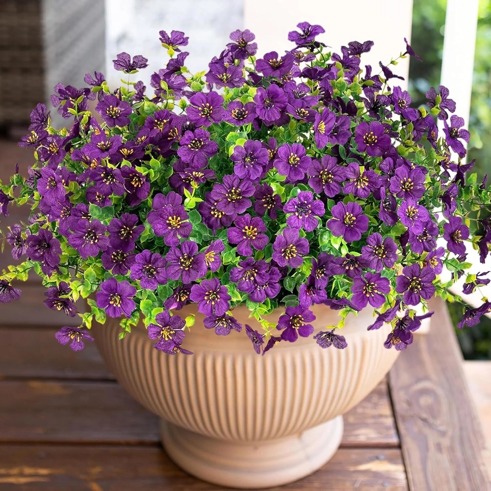 UV Resistant Faux Outdoor Flowers – 12 Bundles – Mixed Colors — image 19