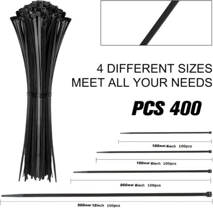 Black Nylon Cable Zip Ties – photo 2