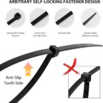 Black Nylon Cable Zip Ties – photo 3