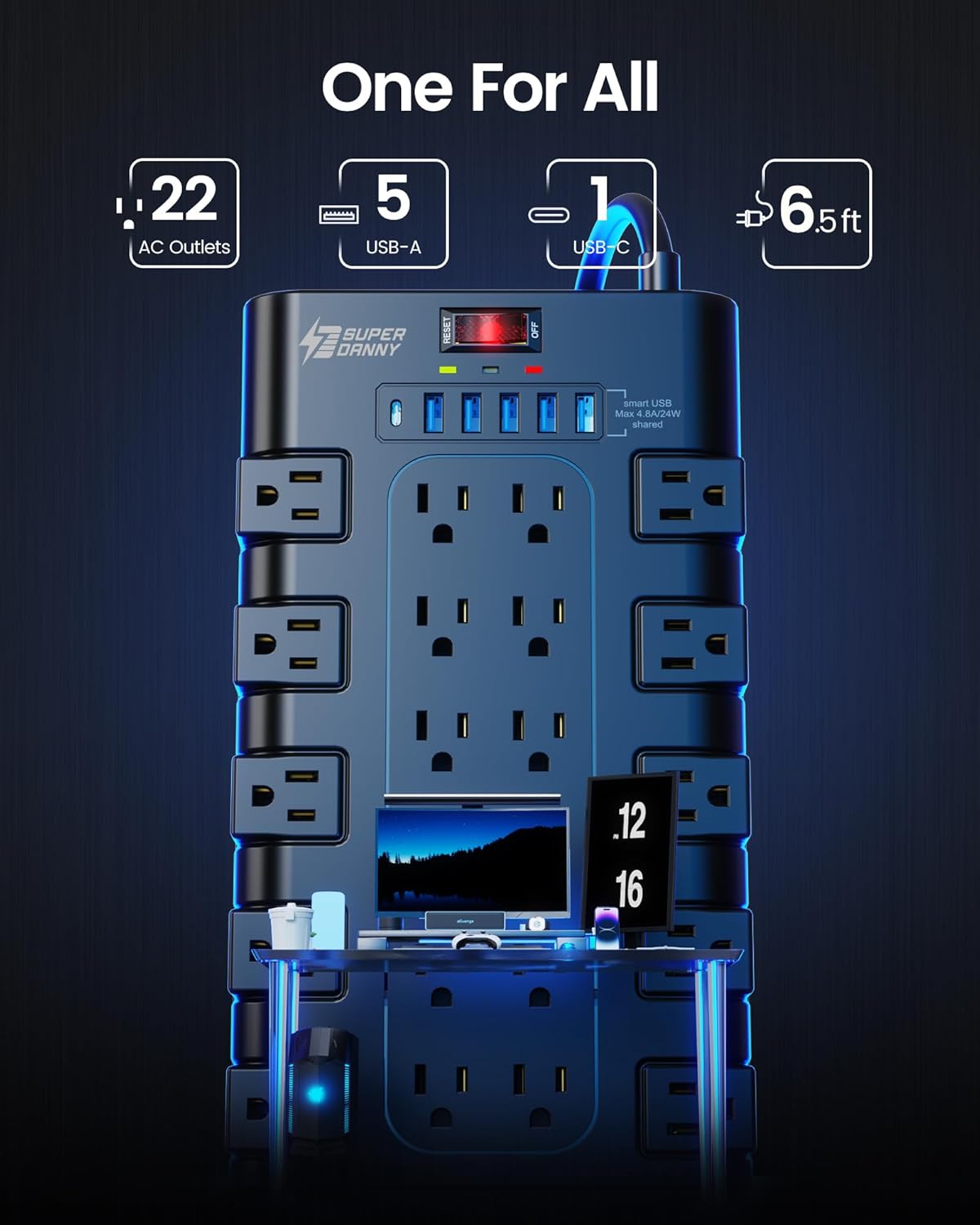 22-Outlet Power Strip – photo 2