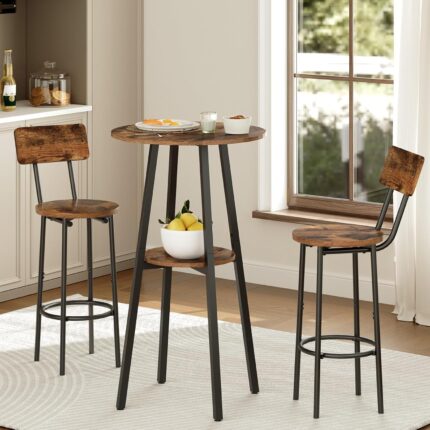 Rustic Industrial Bar Table Set