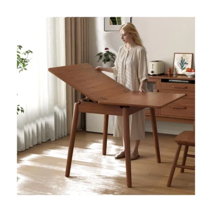 Compact Solid Wood Drop Leaf Dining Table
