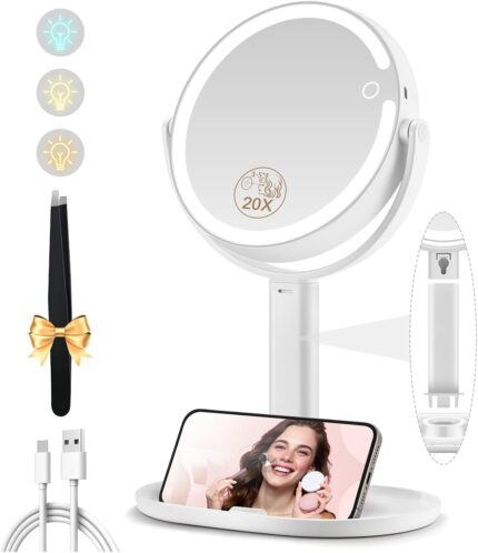 20X Magnifying LED Makeup Mirror