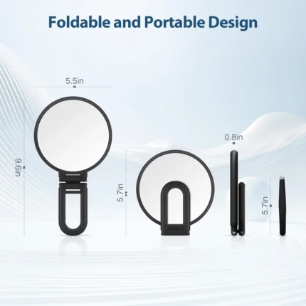 Portable 30X Magnifying Mirror Black - Hình 2