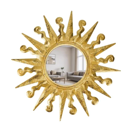 Gilded Sunburst Wall Mirror