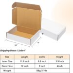 White Corrugated Mailer Boxes 12x9x4 Inch – 25 Pack — image 3
