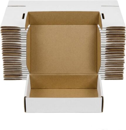 White Corrugated Mailer Boxes 12x9x4 Inch – 25 Pack