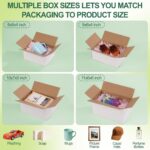 Assorted White Corrugated Shipping Boxes – 4 Sizes, 43 Pack — image 5