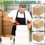 Assorted White Corrugated Shipping Boxes – 4 Sizes, 43 Pack — image 6