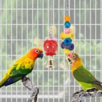 Colorful Wooden Bird Toys & Perches Set for Parakeets — view 4