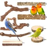 Natural Apple Wood Bird Perches & Platform Set for Small Birds — view 11