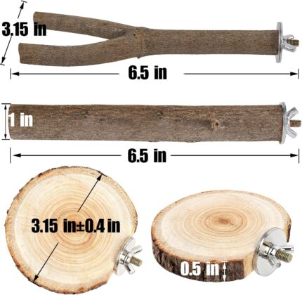 Natural Wood Bird Perch Set — view 2