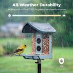 4K Solar Smart Bird Feeder with AI Recognition Camera — view 6