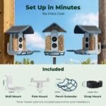 4K Solar Smart Bird Feeder with AI Recognition Camera — view 9