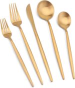 Gold & Black Stainless Steel Flatware – photo 12