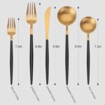 Gold & Black Stainless Steel Flatware – photo 3