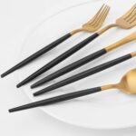 Gold & Black Stainless Steel Flatware – photo 5