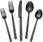 Hammered Black Flatware