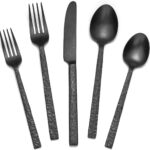 Hammered Black Flatware