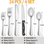 24-Piece Stainless Steel Silverware Set – photo 3