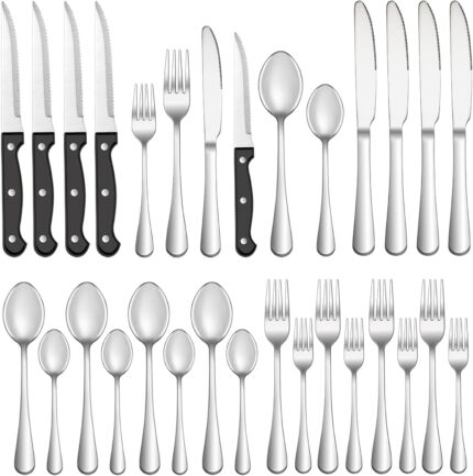 24-Piece Stainless Steel Silverware Set