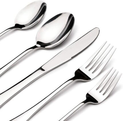 Elegant Polished Stainless Steel Flatware