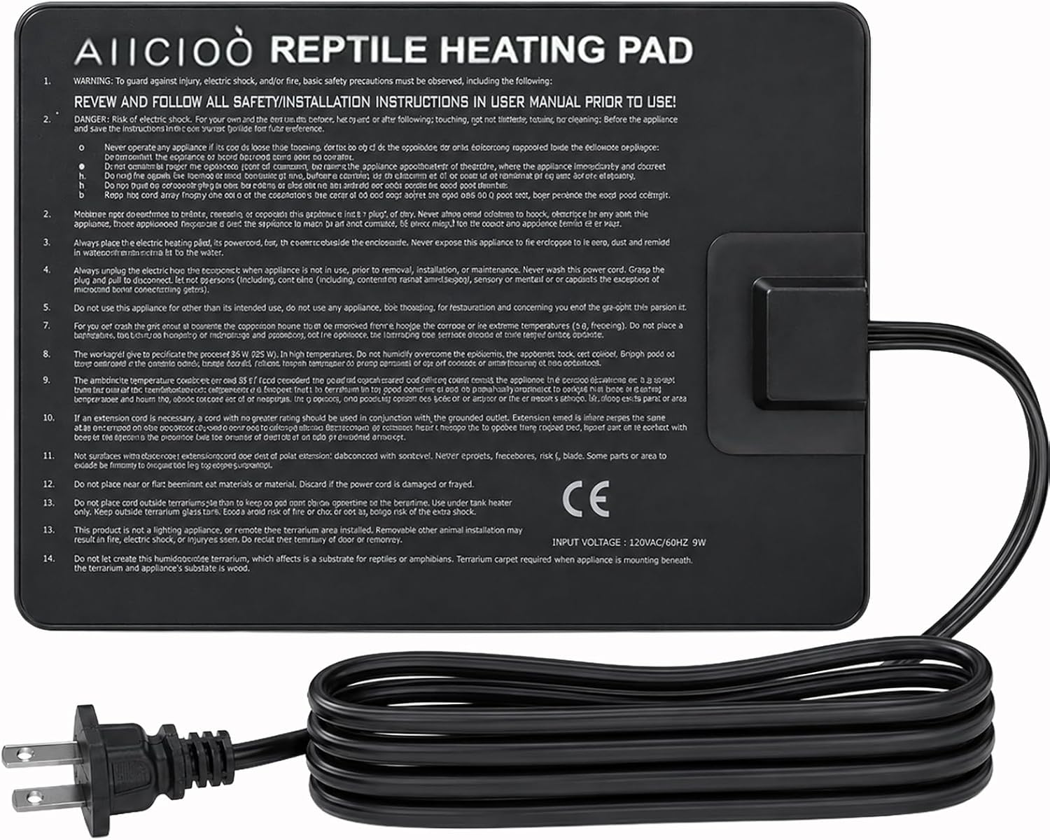 Under Tank Reptile Heat Pad — 8W, 6×8 Inch