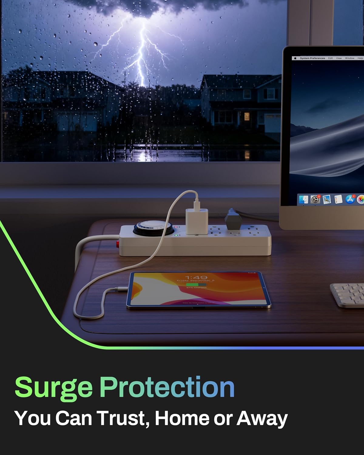 Reptile Habitat Timer Power Strip — 8-Outlet Surge Protector with 4FT Cord — image 7