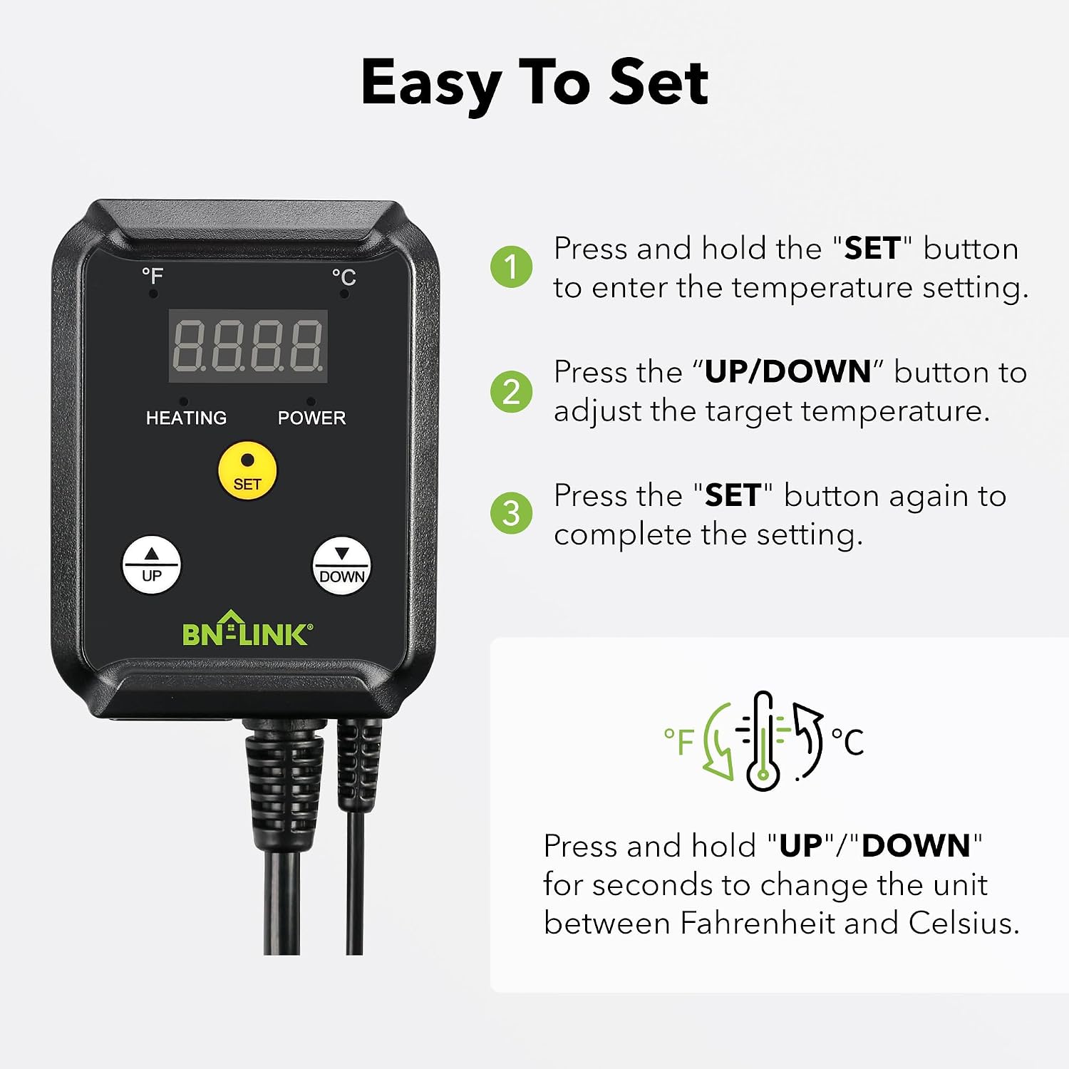 Digital Reptile Terrarium Thermostat — 1000W Controller — image 7