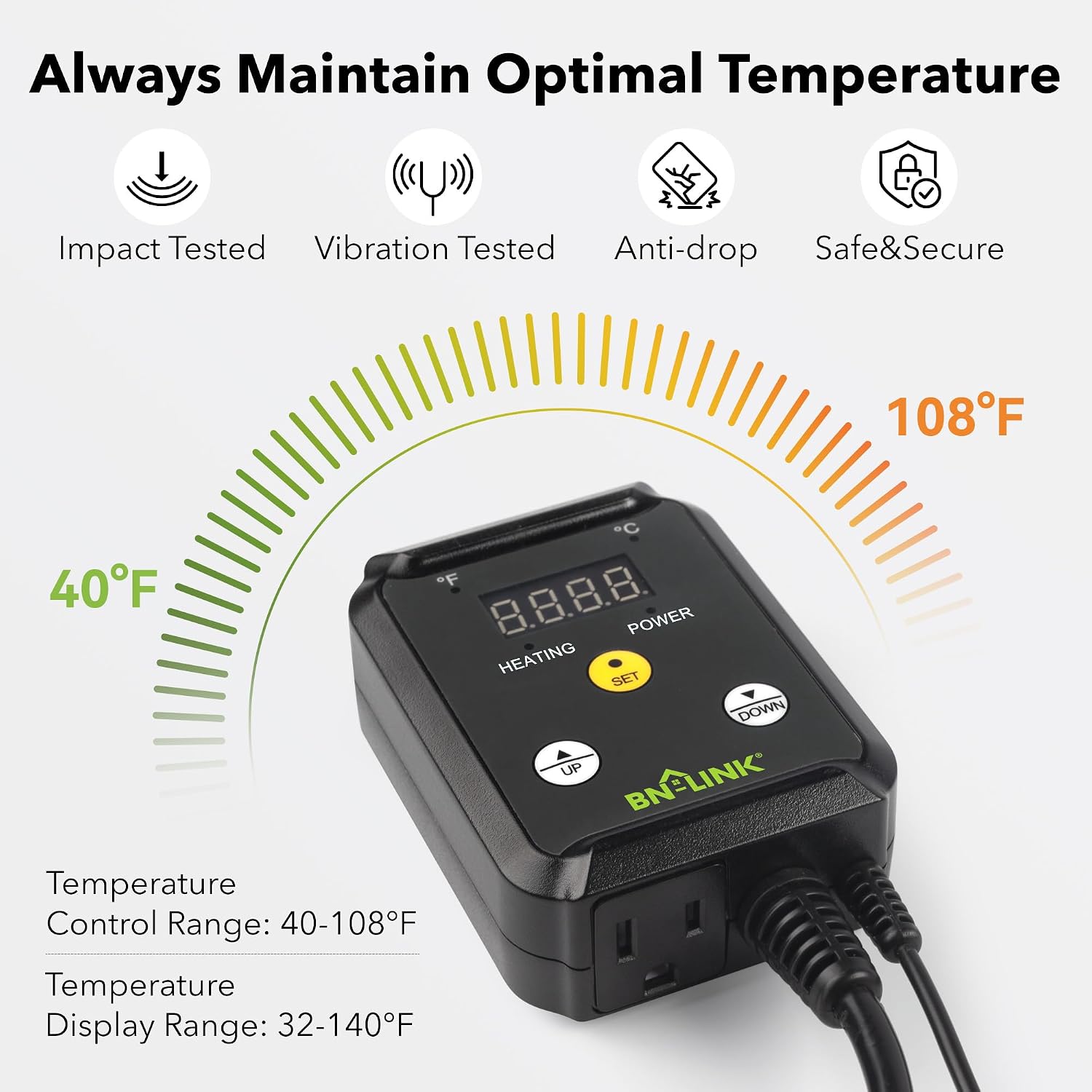 Digital Reptile Terrarium Thermostat — 1000W Controller — image 4