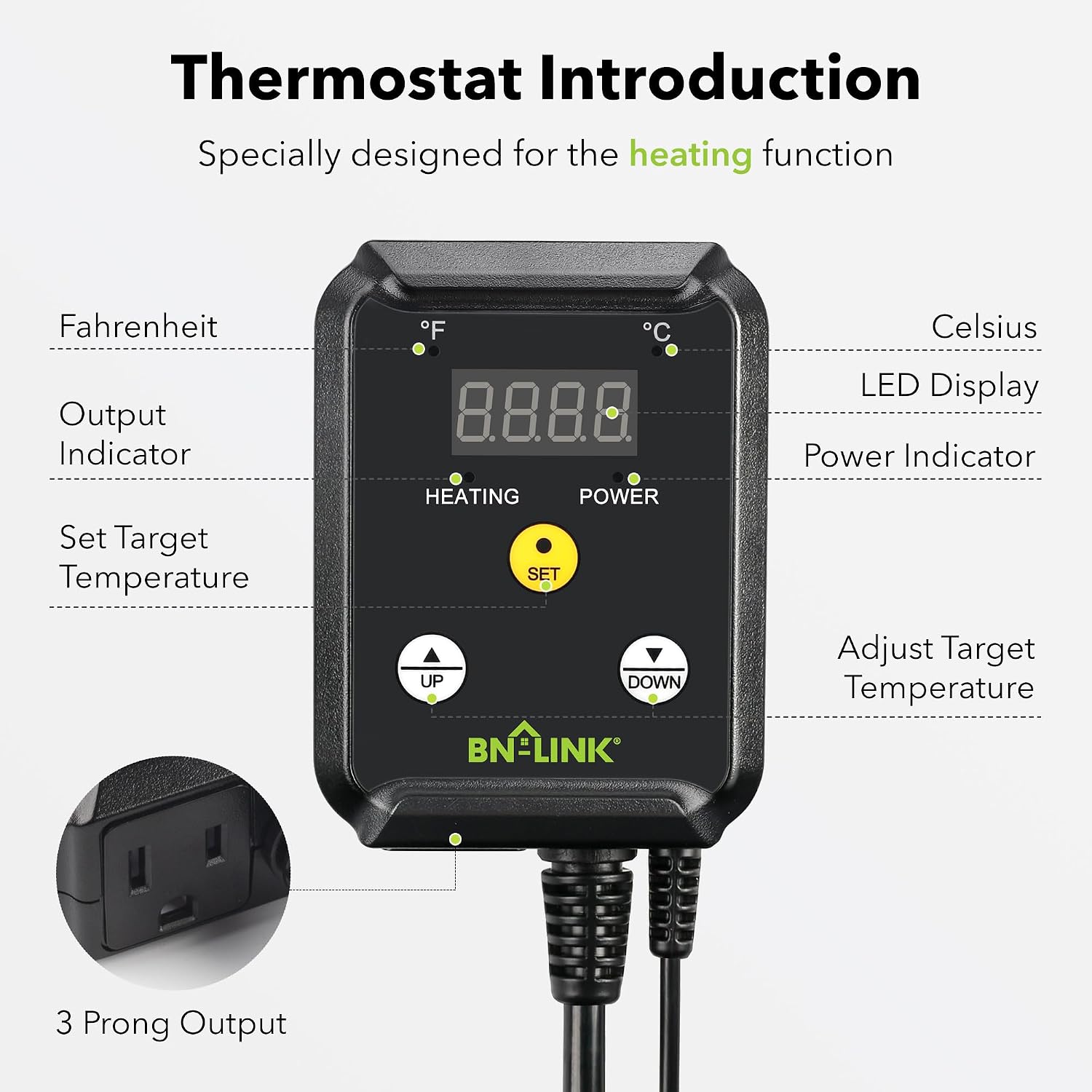 Digital Reptile Terrarium Thermostat — 1000W Controller — image 3