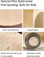 5-Tier Rotating Bookcase — Natural Wood Revolving Shelf — image 4