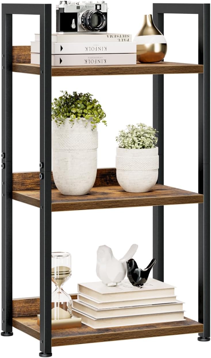 5-Tier Vertical Storage Shelf – Dark Wood & Matte Black Frame — image 15